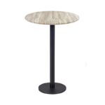 Mesa BOHEME, alta, negra, base de 110 cms y tapa de 60 cms. Color a elegir, Tableros de 60 cms: WERZALIT SM - MONTPELLIER 214