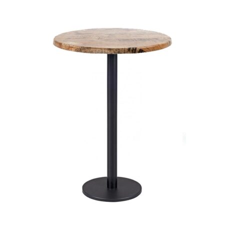 Mesa BOHEME, alta, negra, base de 110 cms y tapa de 70 cms. Color a elegir, Tableros de 70 cms: WERZALIT SM - EX WORKS 122