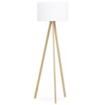 lampara-jensen-pie-salon-madera-pantalla-blanca