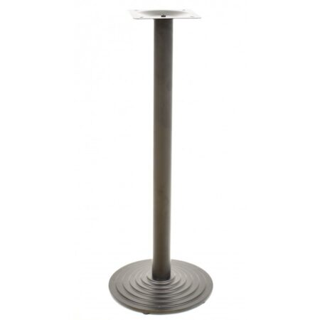 Mesa alta EBRO, negra, base de 110 cms y tapa de 60x60 cms. Color a elegir, Tableros de 60x60 cms: BILAMINADO VINTAGE HD7346