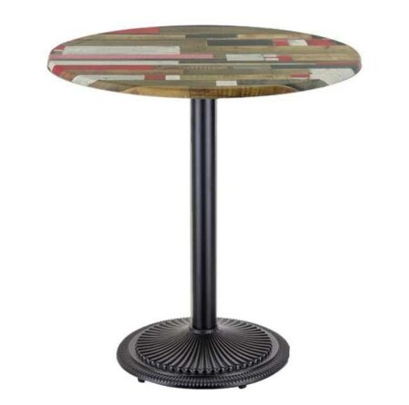 Mesa ARNO, negra, base de 72 cms y tapa de 70 cms. Color a elegir, Tableros de 70 cms: WERZALIT SM - KBANA RED 271
