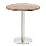 Mesa BENAGIL, acero inoxidable, base de 72 cms y tapa 70 cms. Color a elegir, Tableros de 70 cms: WERZALIT SM - EX WORKS 122