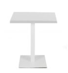 Mesa BEVERLY, base de 72 cms y tapa de 60x60 cms. Color a elegir, Tableros de 60x60 cms: WERZALIT SM - BLANCO 01, Base BEVERLY, altura 72 cms: Blanca