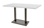 Mesa BEVERLY, negra, base rectangular y tapa de 110 x 70 cms. Color a elegir, Tableros 110x70 cms: WERZALIT SM - BLANCO 01