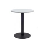 Mesa BOHEME, negra, base de 72 cms y tapa de 60 cms. Color a elegir, Tableros de 60 cms: WERZALIT SM - BLANCO 01