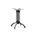 Mesa EIFFEL NEW, aluminio, 4 pies, negra, base de 70 cms y tapa 60 x 60 cms. Color a elegir, Tableros de 60x60 cms: WERZALIT SM - MONTPELLIER 214