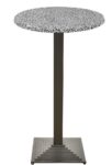 Mesa ELBA, alta, negra, base de 110 cms y tapa de 70 cms. Color a elegir, Tableros de 70 cms: WERZALIT ALEMANIA - PIAZZA 102
