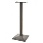 Mesa ELBA, alta, negra, base de 110 cms y tapa de 70 cms. Color a elegir, Tableros de 70 cms: WERZALIT SM - FINDUS GRAU 296