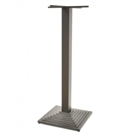 Mesa ELBA, alta, negra, base de 110 cms y tapa de 70 cms. Color a elegir, Tableros de 70 cms: WERZALIT ALEMANIA - ANTIQUE WHITE 202