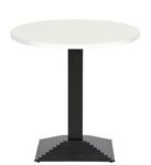 Mesa ELBA, negra, base de 72 cms y tapa de 60 cms. Color a elegir, Tableros de 60 cms: WERZALIT SM - BLANCO 01