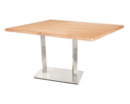Mesa IPANEMA, acero inoxidable, tapa 110 x 70 cms. Color a elegir, Tableros 110x70 cms: WERZALIT SM - HAYA 19