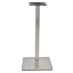 Mesa IPANEMA, alta, acero inoxidable, base de 110 cms y tapa 60 x 60 cms. Color a elegir, Tableros de 60x60 cms: BILAMINADO VINTAGE HD7348