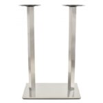 Mesa IPANEMA, alta, acero inoxidable, tapa 120 x 80 cms. Color a elegir, Tableros 120x80 cms: WERZALIT SM - KBANA RED 271