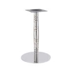 Mesa LUXOR, acero inox., tapa de 60x60 cms. Color a elegir, Tableros de 60x60 cms: WERZALIT SM - FINDUS GRAU 296