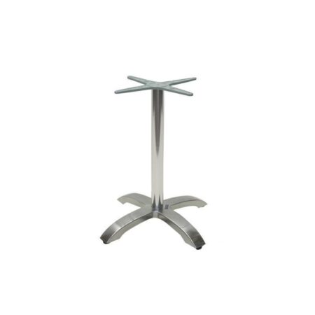 Mesa MILAN, aluminio, 4 radios, base de 72 cms y tapa 60 x 60 cms. Color a elegir, Tableros de 60x60 cms: WERZALIT SM - BLANCO 01