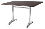 Mesa ROMA, aluminio, base rectangular y tapa 110 x 70 cms. Color a elegir, Tableros 110x70 cms: WERZALIT SM - WENGUE 103