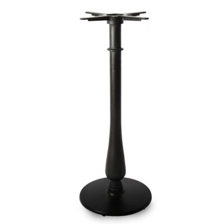 Mesa alta TÁMESIS, negra, base de 108 cms y tapa de 70 cms. Color a elegir, Tableros de 70 cms: WERZALIT SM - PONDEROSA BLANCO 178