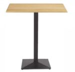Mesa alta TIBER, negra, base de 110 cms y tapa de 110 x 70 cms. Color a elegir, Tableros 110x70 cms: WERZALIT SM - HAYA 19