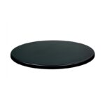 Mesa alta TIBER, negra, base de 110 cms y tapa de 80 cms. Color a elegir, Tableros de 80 cms: WERZALIT SM - NEGRO 55