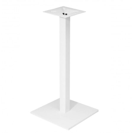 Mesa BEVERLY, alta, base de 110 cms y tapa de 60x60 cms. Color a elegir, Tableros de 60x60 cms: WERZALIT SM - WENGUÉ 103, Base BEVERLY, altura 110 cms: Blanca