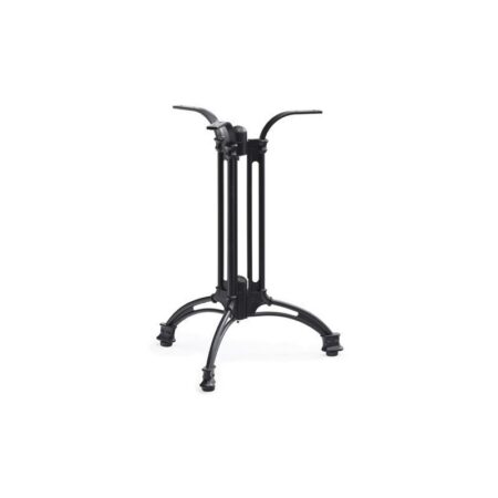 Mesa EIFFEL NEW, aluminio, 3 pies, negra, base de 70 cms y tapa 70 cms. Color a elegir, Tableros de 70 cms: BILAMINADO VINTAGE HD7348