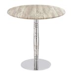 Mesa LUXOR, acero inox., tapa de 60 cms. Color a elegir, Tableros de 60 cms: WERZALIT SM - MONTPELLIER 214