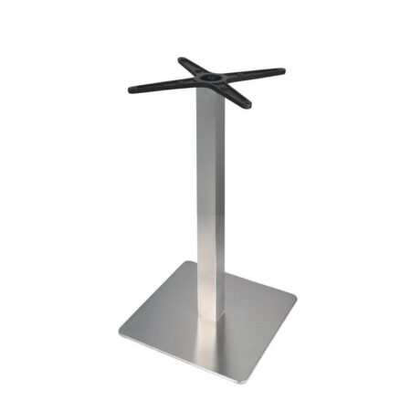 Mesa RHIN, acero inoxidable, base de 73 cms y tapa 60x60 cms. Color a elegir, Tableros de 60x60 cms: WERZALIT SM - FINDUS 295