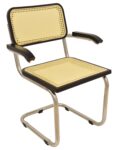 sillon-ces-acero-inoxidable-lacado-negro-rejilla-beige