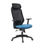 sillon-de-oficina-clayton-negro-malla-negra-tejido-azul-claro