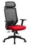 sillon-de-oficina-clayton-negro-malla-negra-tejido-rojo