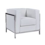 sillon-lobby-acero-inoxidable-similpiel-blanca