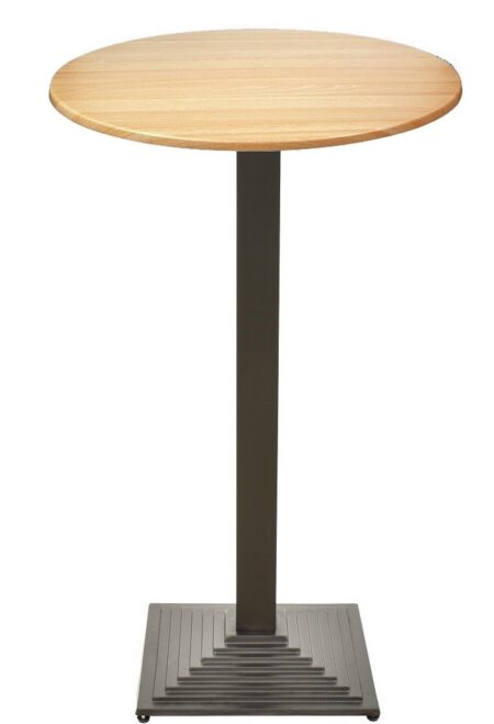 Mesa ELBA, alta, negra, base de 110 cms y tapa de 60 cms. Color a elegir, Tableros de 60 cms: WERZALIT SM - HAYA 19