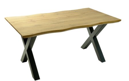 Mesa LERMA 180, metal, negro, tapa DM bilaminado 180 x 90 cms