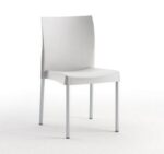 Silla SANDRA, aluminio, polipropileno gris*
