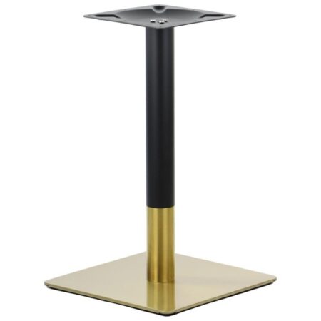 Base de mesa VERSALLES NEW 72 CUDO, dorada y negra, 45 x 45 cms, altura 72 cms