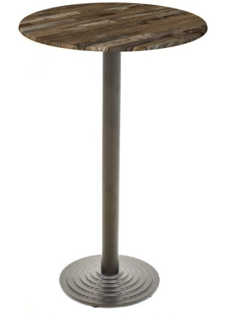 Mesa alta EBRO, negra, base de 110 cms y tapa de 60 cms. Color a elegir, Tableros de 60 cms: WER-WOODART, MARACAIBO 4614