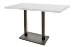 Mesa BEVERLY, alta, negra, base rectangular de 115 cms y tapa de 110x70 cms. Color a elegir, Tableros 110x70 cms: WERZALIT SM - BLANCO 01