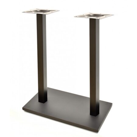 Mesa BEVERLY, alta, negra, base rectangular de 115 cms y tapa de 120x80 cms. Color a elegir, Tableros 120x80 cms: WERZALIT SM - MARRÓN ÓXIDO 223
