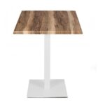 Mesa BEVERLY, base de 72 cms y tapa de 70x70 cms. Color a elegir, Tableros de 70x70 cms: WER-WOODART, INDIAN SHESMAN 4525, Base BEVERLY, altura 72 cms: Blanca