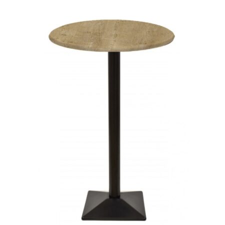 Mesa SOHO, alta, negra, base de 110 cms y tapa de 70 cms. Color a elegir, Tableros de 70 cms: WER-WOODART, AVALON PINE 4729