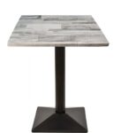 Mesa SOHO, negra, base de 72 cms y tapa de 60x60 cms. Color a elegir, Tableros de 60x60 cms: WER-FANTASY, WHITE BLOCK 7537