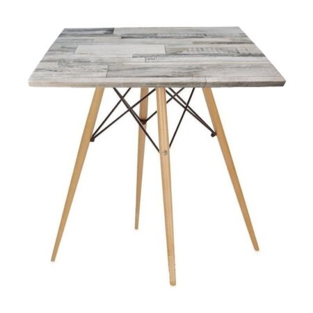 Mesa STAR, madera, base de 71 cms y tapa de 60 x 60 cms. Color a elegir, Tableros de 60x60 cms: WER-FANTASY, WHITE BLOCK 7537