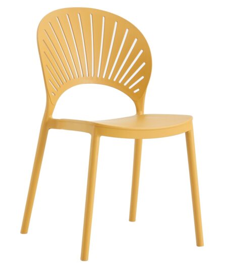 Silla ABANICO, apilable, polipropileno amarillo
