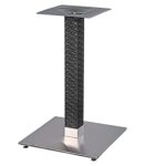 Base de mesa OLBY 72, columna revestida, base de acero de 8 mm. 45 x 45 cm, altura 72 cms