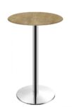 Mesa alta BENAMARA, acero inoxidable, base de 110 cms y tapa 60 cms. Color a elegir, Tableros de 60 cms: WER-WOODART, AVALON PINE 4729