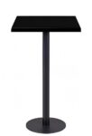 Mesa alta BOMBAY, negra, base de 110 cms y tapa de 70x70 cms. Color a elegir, Tableros de 70x70 cms: WER-UNIART, NEGRO 3190