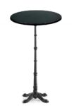 Mesa alta BRISTOL, fundición, 4 pies, negra, tapa 60 cms. Color a elegir, Tableros de 60 cms: WER-UNIART, NEGRO 3190