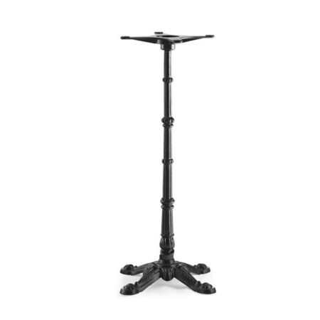 Mesa alta BRISTOL, fundición, 4 pies, negra, tapa 60 cms. Color a elegir, Tableros de 60 cms: WERZALIT SM - PONDEROSA BLANCO 178