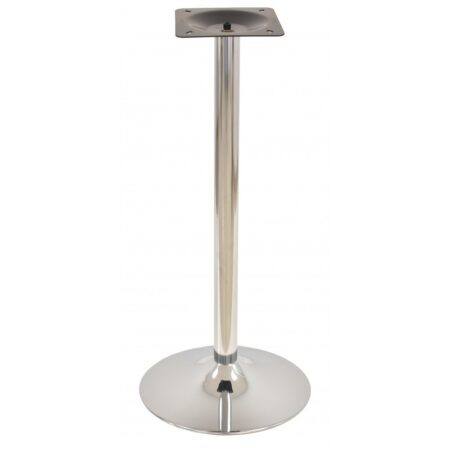 Mesa alta CRISS, base de 110 cms y tapa de 60 cms. Colores a elegir, Tableros de 60 cms: WERZALIT ALEMANIA - PIAZZA 102, Bases CRISS, altura 110 cms: Cromada