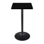 Mesa alta CRISS, base de 110 cms y tapa de 60x60 cms. Colores a elegir, Bases CRISS, altura 110 cms: Negra, Tableros de 60x60 cms: WER-UNIART, NEGRO 3190